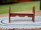 Dollhouse Miniatures ~ Handmade Side Bench ~ Americana