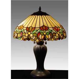   Stained Glass Table Desk Lamp Victorian Floral T16191