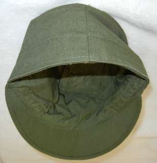   army issue o d cotton field cap with visor scarce original world war