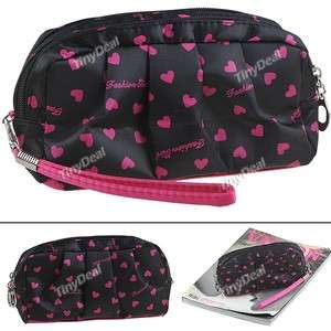   Double Compartment Heart Wallet Wristlet Strap Bag Purse NBG 58531