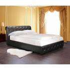   Living Faux Leather Full size Bed, Dark Brown By Abbyson Living