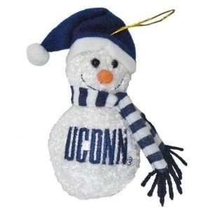  Connecticut Huskies UCONN NCAA Plush Snowman Ornament 