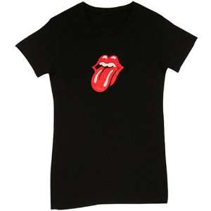  Rolling Stones   Glitter Tongue   Womens T shirt 