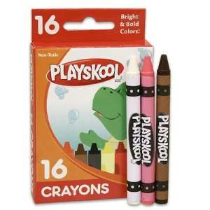    16pc Playskool Non Toxic Crayons Bright & Bold Colors Toys & Games