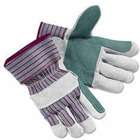 Crews 1211 Economy Leather Palm Gloves, Large, Striped (includes One 