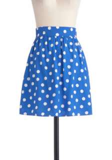 White Polka Dots Skirt  Modcloth