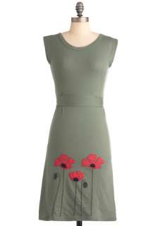   , Green, Red, Solid, Embroidery, Sheath / Shift, Sleeveless, Flower