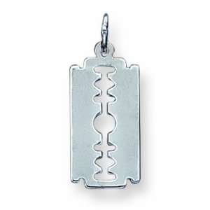  Sterling Silver Razor Blade Charm Jewelry
