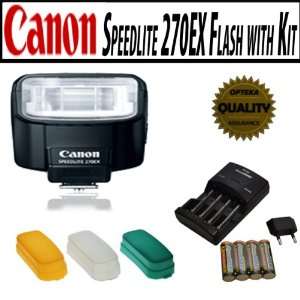  Canon Speedlite 270EX compact flash with Opteka tri color 