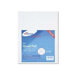   Quadrille Pad w/5 Squares/Inch, Letter, White, 1 50 Sheet Pad Home