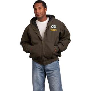 Reebok Green Bay Packers Cumberland Full Zip Quilt Lined Hooded Jacket 