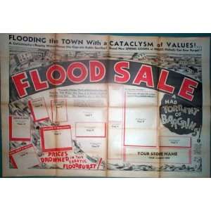 com 1936 Advertising Layout page for a Flood Sale by Kaufman Printing 