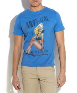 Blue (Blue) Blue Nauti Gal Print T Shirt  251539940  New Look
