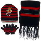 e4hats toddler soccer knit hat gloves and scarf set red
