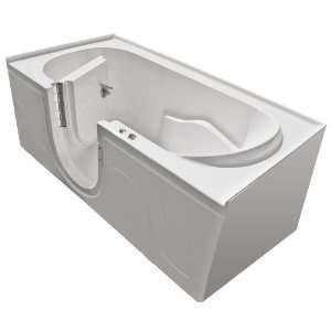 MediTub 3060WILWAC White 3060 60 x 30 Walk In Air Therapy Tub with 