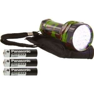  SE 28 LED Non Rolling Camo Body Flashlight with Pouch 