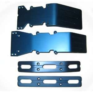  T Maxx and E Maxx Blue Anodized Skid Plate and Bumper D 
