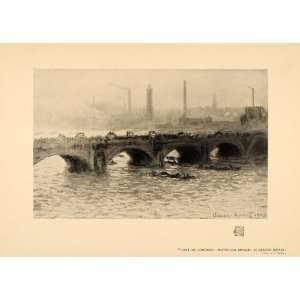  1908 Print Pont De Londres London Bridge Waterloo Monet 
