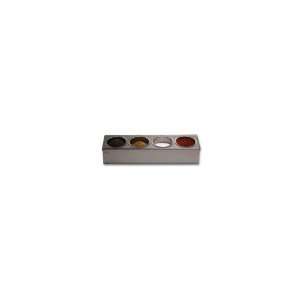 Spice Roll Box, (4) 2 Oz. Bowls, 4 Dia. X 4 1/2 D, Stainless Steel