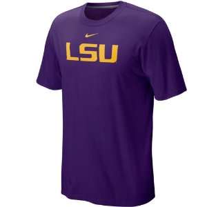   LSU Tigers Classic Logo T shirt   Purple (Large)