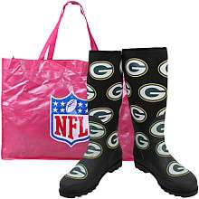   Shoes Green Bay Packers Womens Enthusiast Rain Boot   