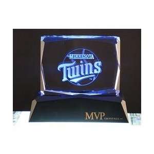  MVP Crystals Minnesota Twins Logo Crystal Desk Topper with 
