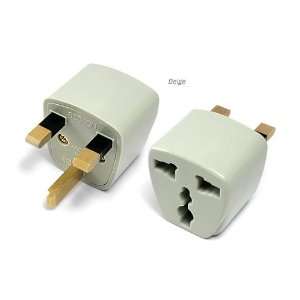  Universal to UK Outlet Plug Adapter (Beige)  Players 