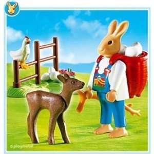    Playmobil 4457 Bunny with Backpack, Deer, Chicken Toys & Games