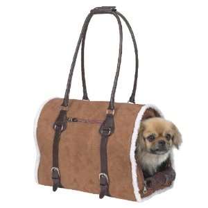   Deluxe Sherpa Small Pet Carrier, Teacup, Chestnut