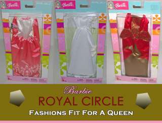 BARBIE ROYAL CIRCLE FASHION SETS~Regal Gowns & Dresses Fit For A 