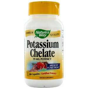  Natures Way   Potassium Chelate, 99 mg, 100 capsules 