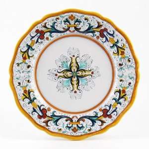  Hand Painted Italian Ceramic 11 inch Dinner Plate Scallop 