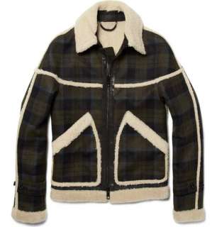   Coats and jackets  Winter coats  Plaid and Shearling Jacket