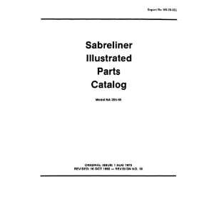  Sabreliner NA 265  65 Aircraft Illustrated Parts Manual 
