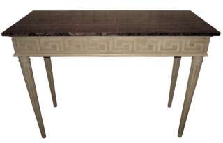 Neoclassical Marble Top Painted Pier / Console Table  