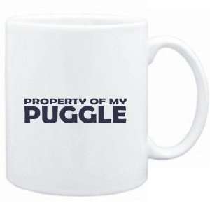 Mug White  PROPERTY OF MY Puggle EMBROIDERY  Dogs  