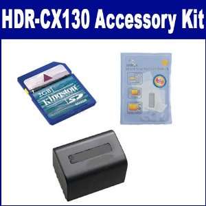  Sony HDR CX130 Camcorder Accessory Kit includes ZELCKSG 