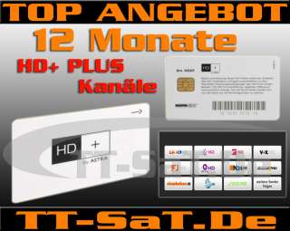 Weiße HD+ HD plus Karte 12 Monate Laufzeit HD01 ASTRA  