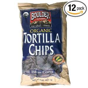Boulder Canyon Natural Foods Organic Tortilla Chips, Blue, 9 Ounce 