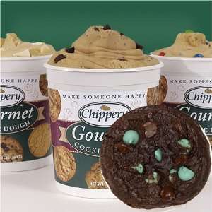 Chippery Gourmet Chocolate Mint Chip Cookie Dough   Two, 3 lb. Tubs 