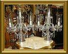 antique pair crystal 4 lite girandoles can delabras 28 h