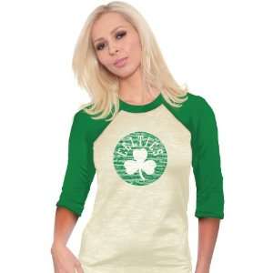   Celtics Womens 3/4 Sleeve Burnout T Shirt Small