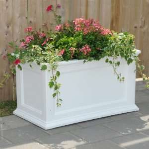  Fairfield Sub Irrigated 36 Inch Patio Planters in White 
