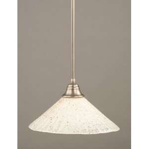   Brushed Nickel Finish w 16 in. Cold Ice Glass Shade