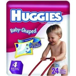  Huggies Baby Shaped Unsx Sz 4   PK of 24 Health 