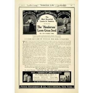  1911 Ad Peter Henderson Lawn Grass Seed Landscaping 