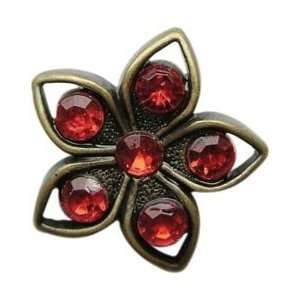   Vintage Flower Buttons 3/Pkg Red; 3 Items/Order Arts, Crafts & Sewing