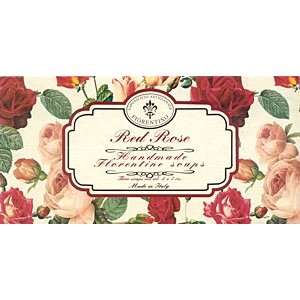   Artigianale Fiorentino Red Rose Soap Set From Italy Beauty