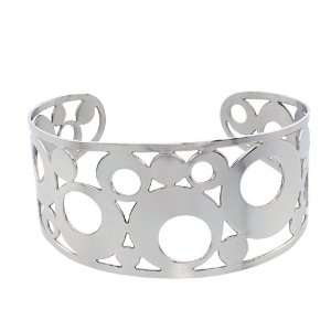  34MM Stainless Surgical Steel Large Bubble Patterened Cuff 