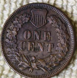 GORGEOUS 1884 Indian Cent AU ~ SCARCE 4 DIAMONDS  